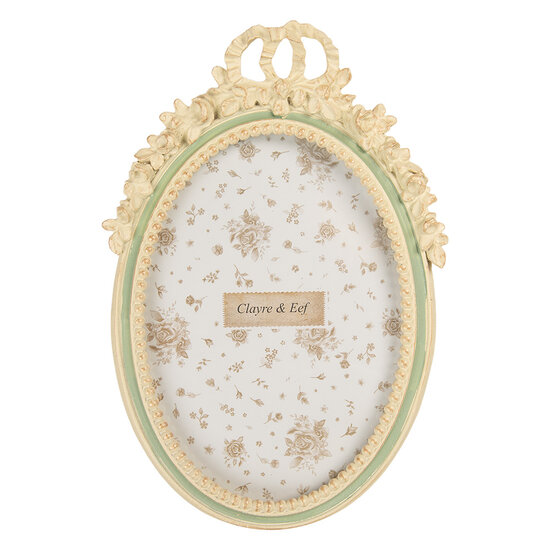 Clayre & Eef | Fotolijst Beige Groen 16x3x23 cm / 13x18 cm | 2F1363M