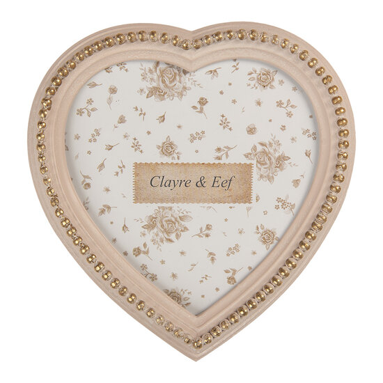 Clayre &amp; Eef   | Fotolijst Roze Goudkleurig 15x2x16 cm / 13x13 cm | 2F1369