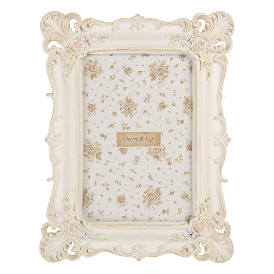 Clayre &amp; Eef   | Fotolijst Wit 16x2x21 cm / 10x15 cm | 2F1371S