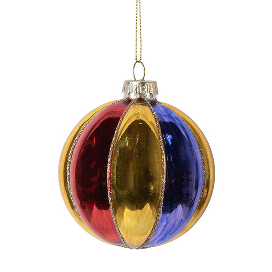 Clayre & Eef | Kerstbal Meerkleurig ø 8x8 cm | 6GL5101