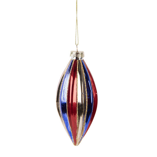 Clayre & Eef | Kerstbal Meerkleurig ø 6x13 cm | 6GL5104