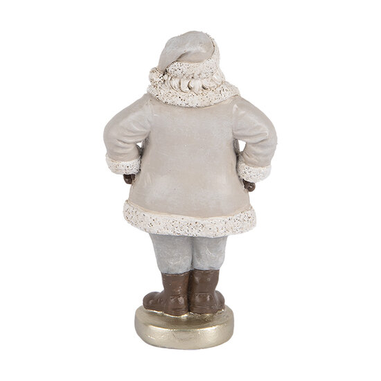 Clayre & Eef | Kerstdecoratie Kerstman Grijs 8x6x15 cm | 6PR5520