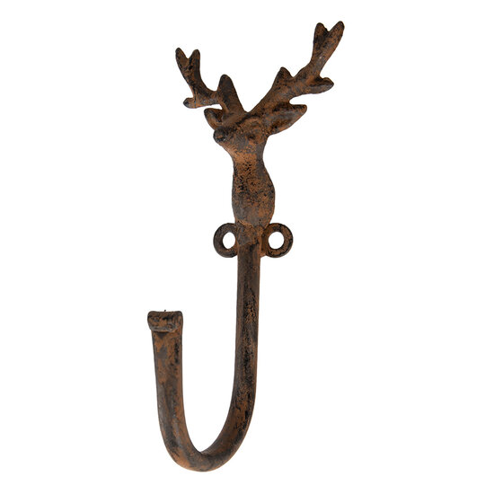 Clayre &amp; Eef   | Wandhaak Bruin 8x6x16 cm | 6Y5947