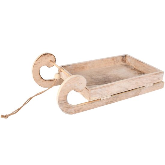 Dekoratief | Slee, naturel, hout, 30x12x10cm | A255383