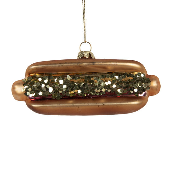 Clayre &amp; Eef   | Kersthanger Bruin Rood 13x4x6 cm | 6GL5240