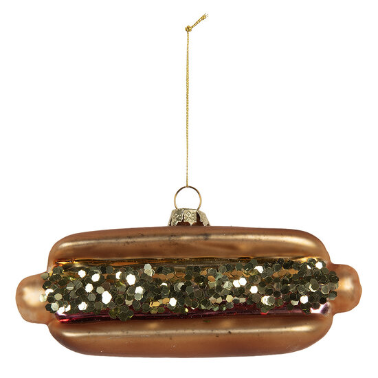 Clayre &amp; Eef   | Kersthanger Bruin Rood 13x4x6 cm | 6GL5240