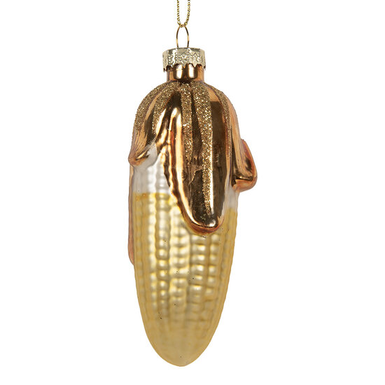 Clayre &amp; Eef   | Kersthanger Goudkleurig Geel &oslash; 4x10 cm | 6GL5259