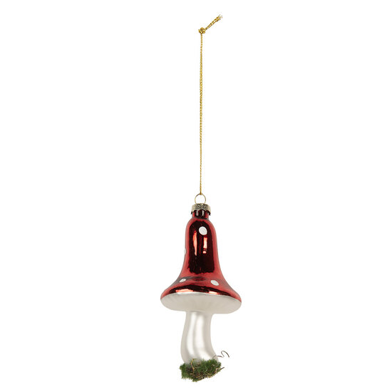 Clayre &amp; Eef   | Kersthanger Rood Wit &oslash; 6x12 cm | 6GL5287