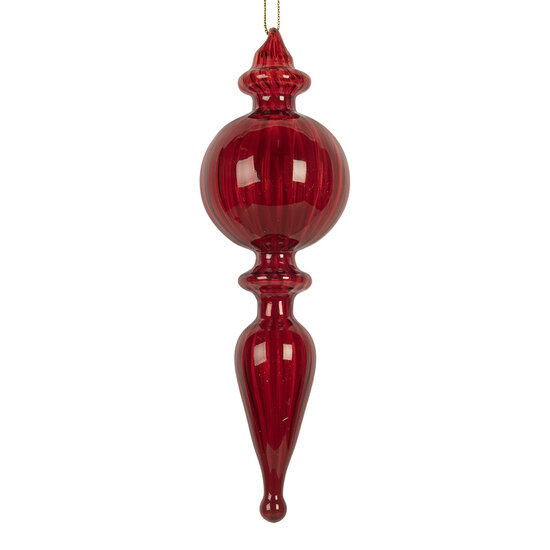 Clayre &amp; Eef   | Kerstbal Rood &oslash; 5x17 cm | 6GL5288