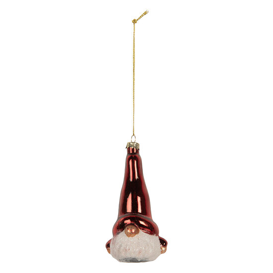 Clayre &amp; Eef   | Kersthanger Rood Wit 6x5x13 cm | 6GL5293