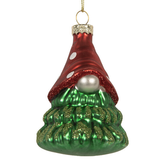 Clayre &amp; Eef   | Kersthanger Rood Groen &oslash; 5x9 cm | 6GL5298