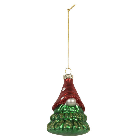 Clayre &amp; Eef   | Kersthanger Rood Groen &oslash; 5x9 cm | 6GL5298