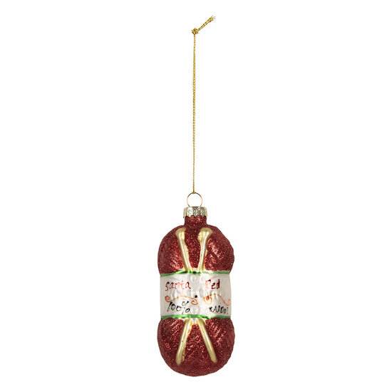 Clayre &amp; Eef   | Kersthanger Rood Wit &Oslash; 5x10 cm | 6GL5306