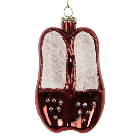 Clayre &amp; Eef   | Kersthanger Rood Wit 6x6x10 cm | 6GL5313