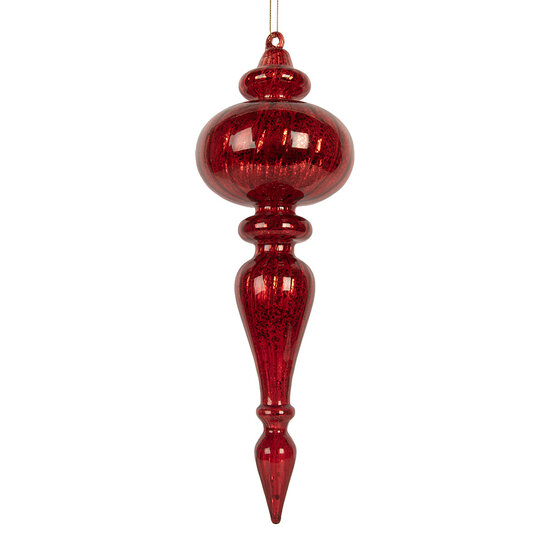 Clayre &amp; Eef   | Kerstbal Rood &oslash; 9x28 cm | 6GL5315
