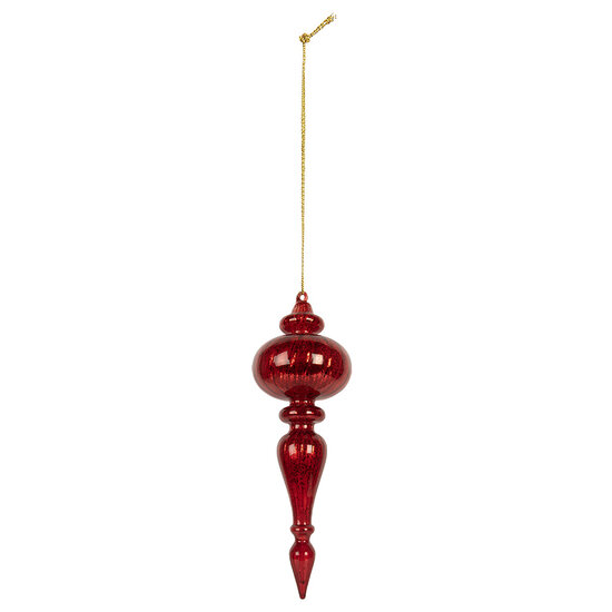 Clayre &amp; Eef   | Kerstbal Rood &oslash; 9x28 cm | 6GL5315