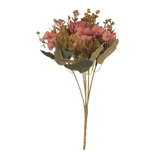 Clayre & Eef | Decoratie tak met bloemen Roze Groen 12x10x29 cm | 6PL0401P