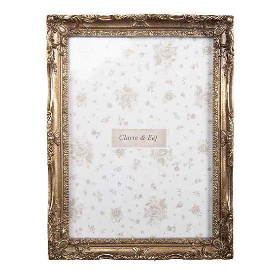 Clayre &amp; Eef   | Fotolijst Goudkleurig 16x2x21 cm / 13x18 cm | 2F1287