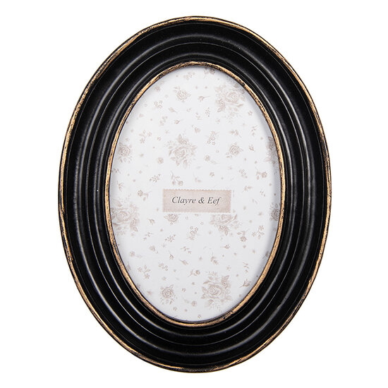 Clayre &amp; Eef   | Fotolijst Zwart Goudkleurig 15x2x20 cm / 10x15 cm | 2F1282