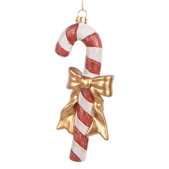 Clayre & Eef | Decoratie hanger Zuurstok Rood Wit 8x3x18 cm | 66084