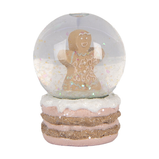 Clayre & Eef | Sneeuwbol Bruin Transparant ø 5x7 cm | 66086