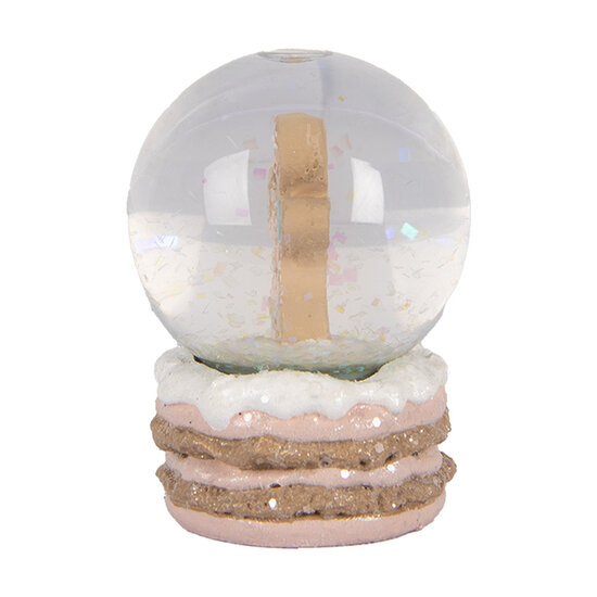 Clayre & Eef | Sneeuwbol Bruin Transparant ø 5x7 cm | 66086