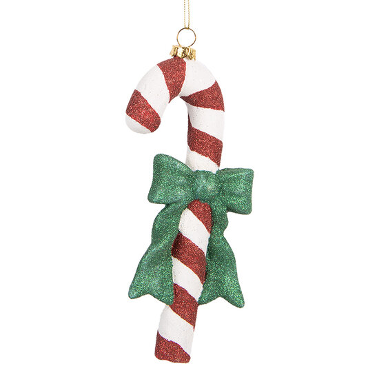 Clayre & Eef | Decoratie hanger Zuurstok Rood Wit 8x3x17 cm | 66093