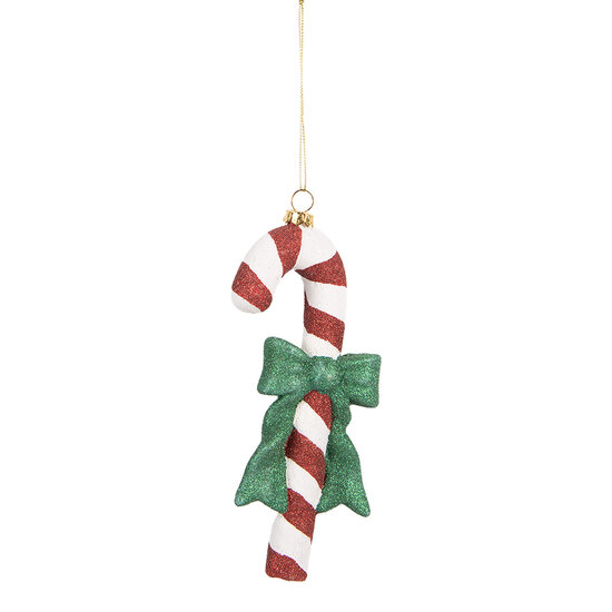 Clayre & Eef | Decoratie hanger Zuurstok Rood Wit 8x3x17 cm | 66093