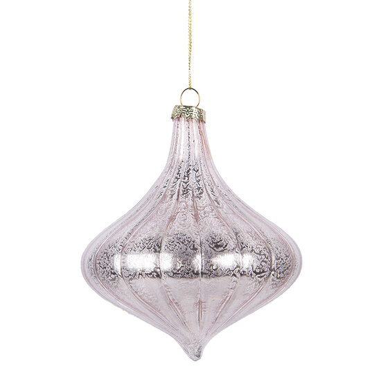 Clayre & Eef | Kerstbal Roze ø 10x10 cm | 6GL5145