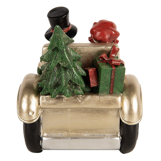 Clayre & Eef | Decoratie Kinderen in auto Goudkleurig Rood 22x14x16 cm | 6PR5675