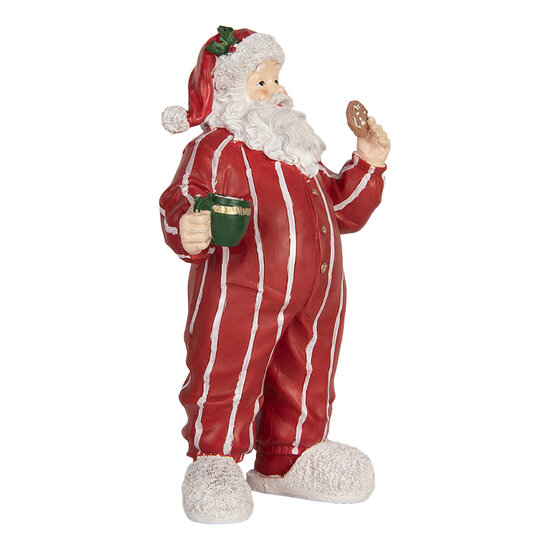 Clayre & Eef | Kerstdecoratie Kerstman Rood Wit 18x11x31 cm | 6PR5760