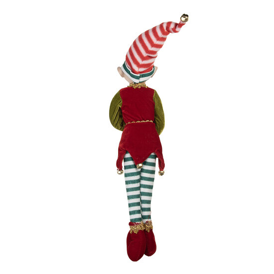 Clayre &amp; Eef   | Decoratie elf Rood Groen 13x10x56 cm | 66335