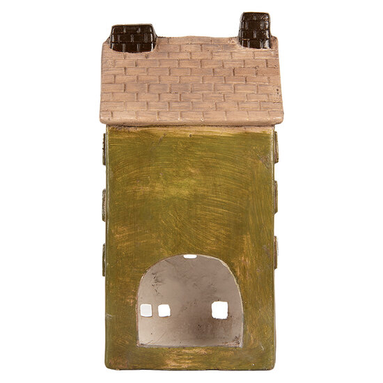 Clayre & Eef | Decoratie Huis Groen Beige 20x17x39 cm | 6MG0125