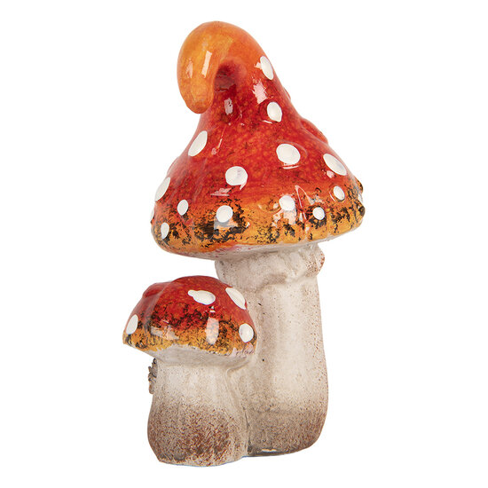 Clayre & Eef | Decoratie Paddenstoelen Rood Wit 8x6x12 cm | 6CE2206