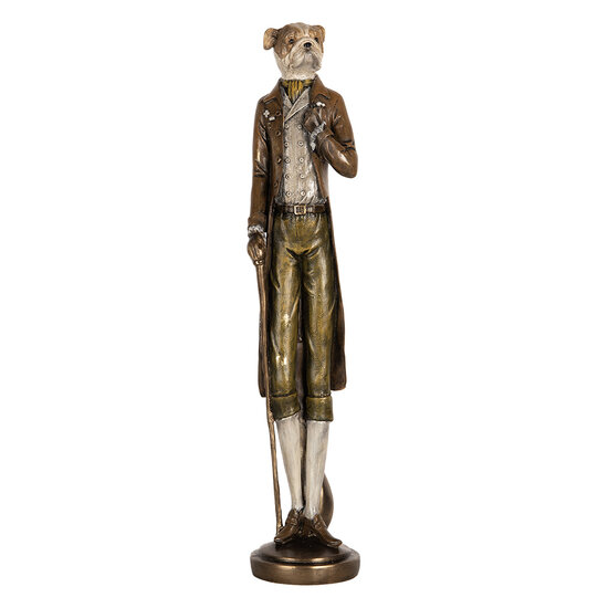 Clayre & Eef | Decoratie Hond Bruin 10x10x50 cm | 6PR5635