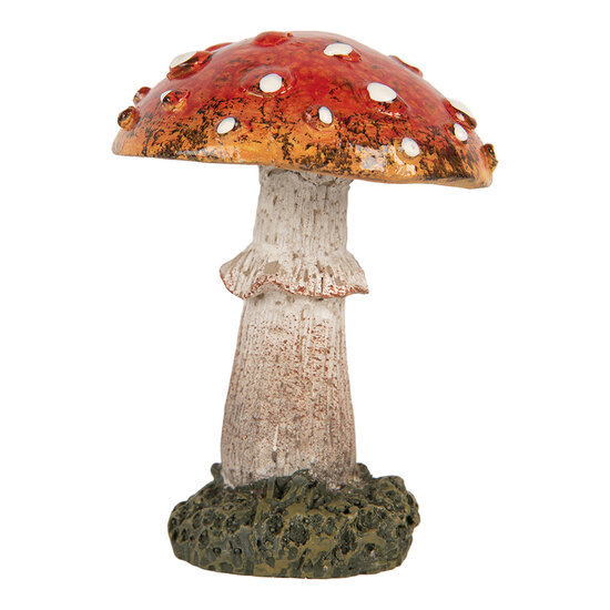 Clayre &amp; Eef   | Decoratie Paddenstoel Rood Wit &oslash; 6x8 cm | 6PR5746