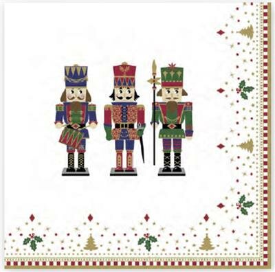 Dekoratief | Pakje 20 servietten "NUTCRACKER" 33x33cm | A196056
