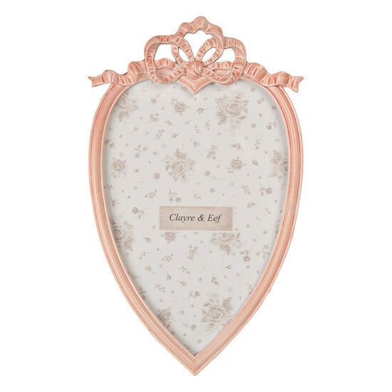 Clayre &amp; Eef   | Fotolijst Roze Wit 11x2x19 cm / 10x15 cm | 2F1299