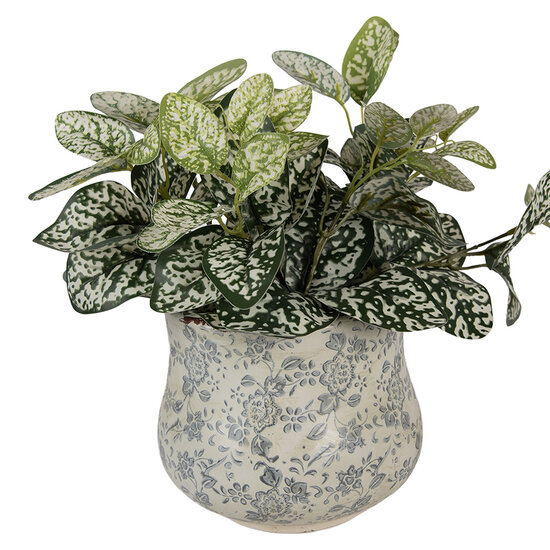 Clayre & Eef | Bloempot Binnen Groen Grijs ø 18x15 cm | 6CE2240M