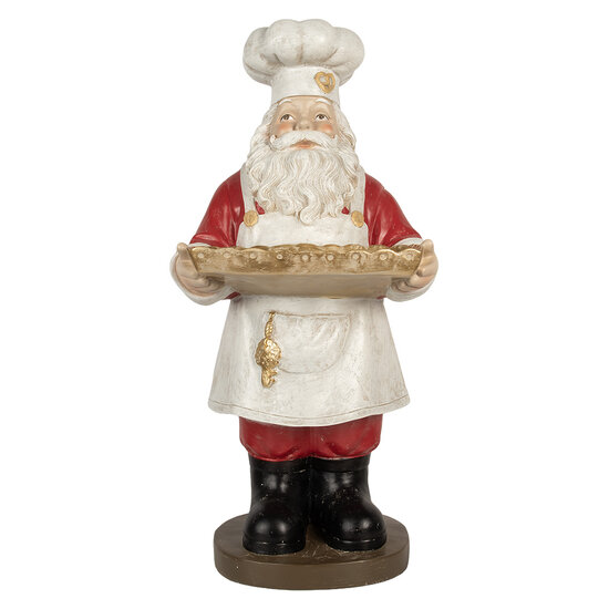 Clayre &amp; Eef   | Kerstdecoratie Kerstman Rood Wit 40x39x81 cm | 5PR0183