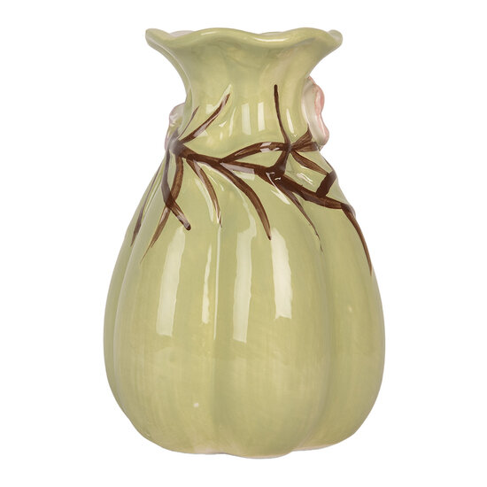 Clayre & Eef | Vaas Groen Roze ø 10x14 cm | 6CE2316