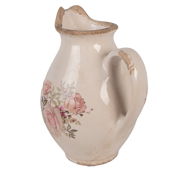 Clayre &amp; Eef   | Decoratieve Schenkkan Beige Roze 16x12x19 cm | 6CE2236S