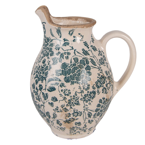 Clayre & Eef | Decoratieve Schenkkan Beige Groen 16x12x19 cm | 6CE2237S