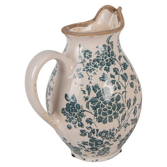 Clayre & Eef | Decoratieve Schenkkan Beige Groen 16x12x19 cm | 6CE2237S