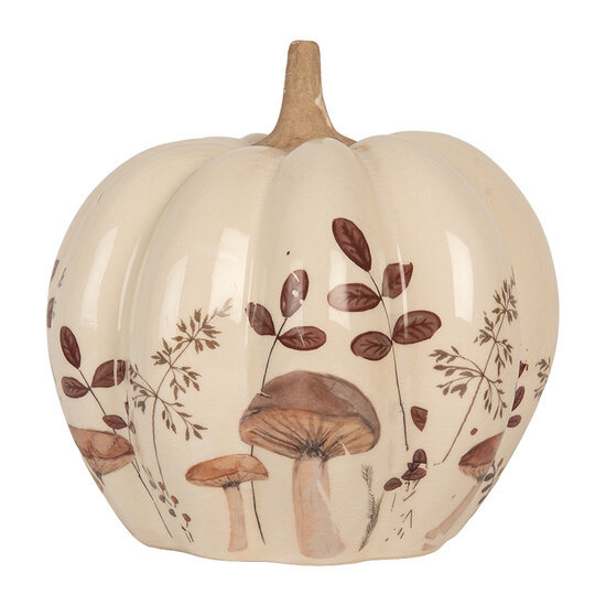 Clayre &amp; Eef   | Decoratie Pompoen Beige Bruin &oslash; 18x18 cm | 6CE2239M