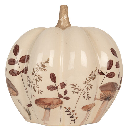 Clayre &amp; Eef   | Decoratie Pompoen Beige Bruin &oslash; 18x18 cm | 6CE2239M