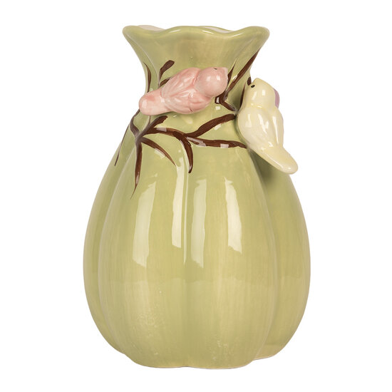 Clayre & Eef | Vaas Groen Roze ø 14x21 cm | 6CE2313