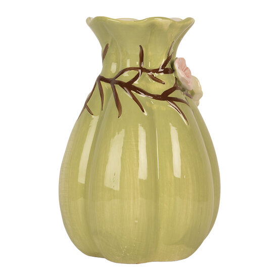Clayre & Eef | Vaas Groen Roze ø 14x21 cm | 6CE2315