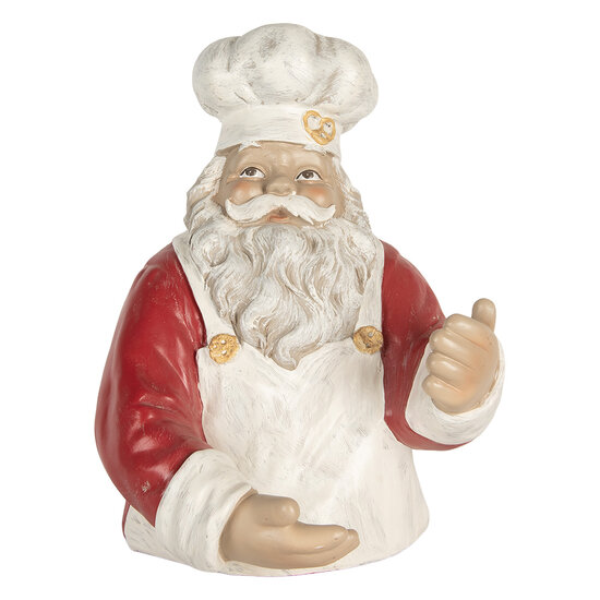 Clayre & Eef | Wijnfles houder Kerstman Rood Wit 25x25x35 cm | 6PR5750