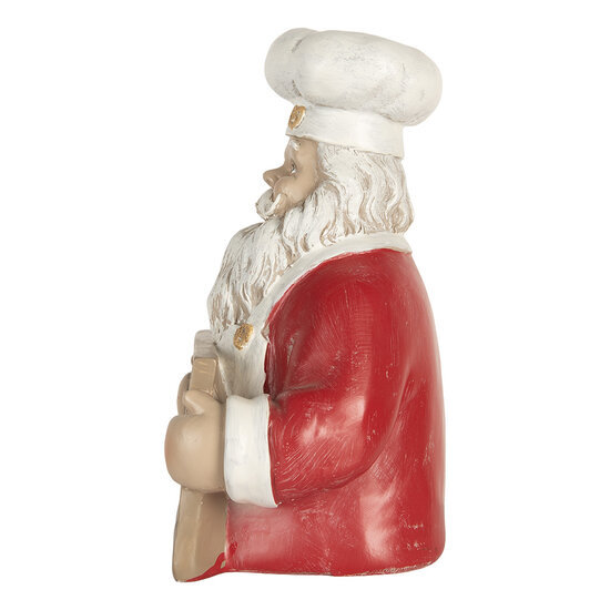 Clayre &amp; Eef   | Kerstdecoratie Kerstman Rood Wit 24x16x30 cm | 6PR5751